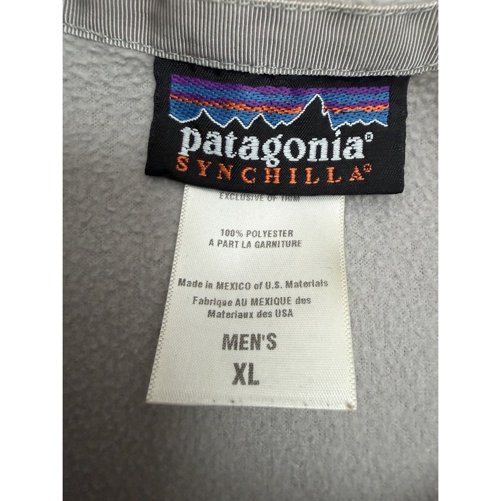 Patagonia Synchilla Men's XL 1/4 Zip Fleece Pullover Sweatshirt Beige #HR-3 - Picture 2 of 8